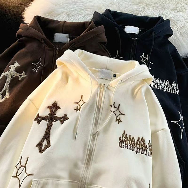 Gothic Embroidery Hoodies