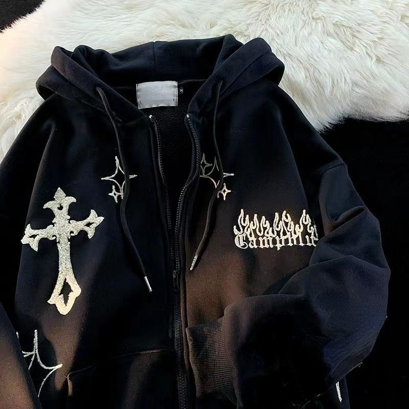 Gothic Embroidery Hoodies