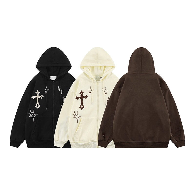 Gothic Embroidery Hoodies